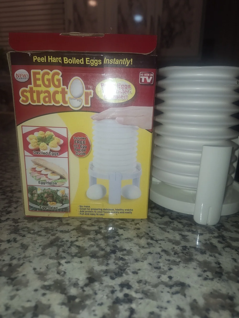 Eggstractor Egg Peeler - White - Fast Egg Peeling Tool